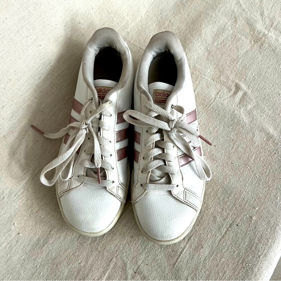 Adidas Advantage Cloudfoam Ortholite Float White & Rose Gold Women’s Size 9 - Picture 9 of 12